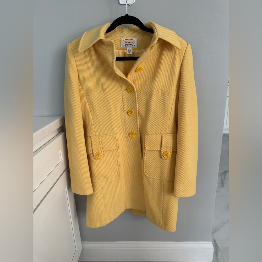 Talbots Petite Yellow Corduroy Jacket